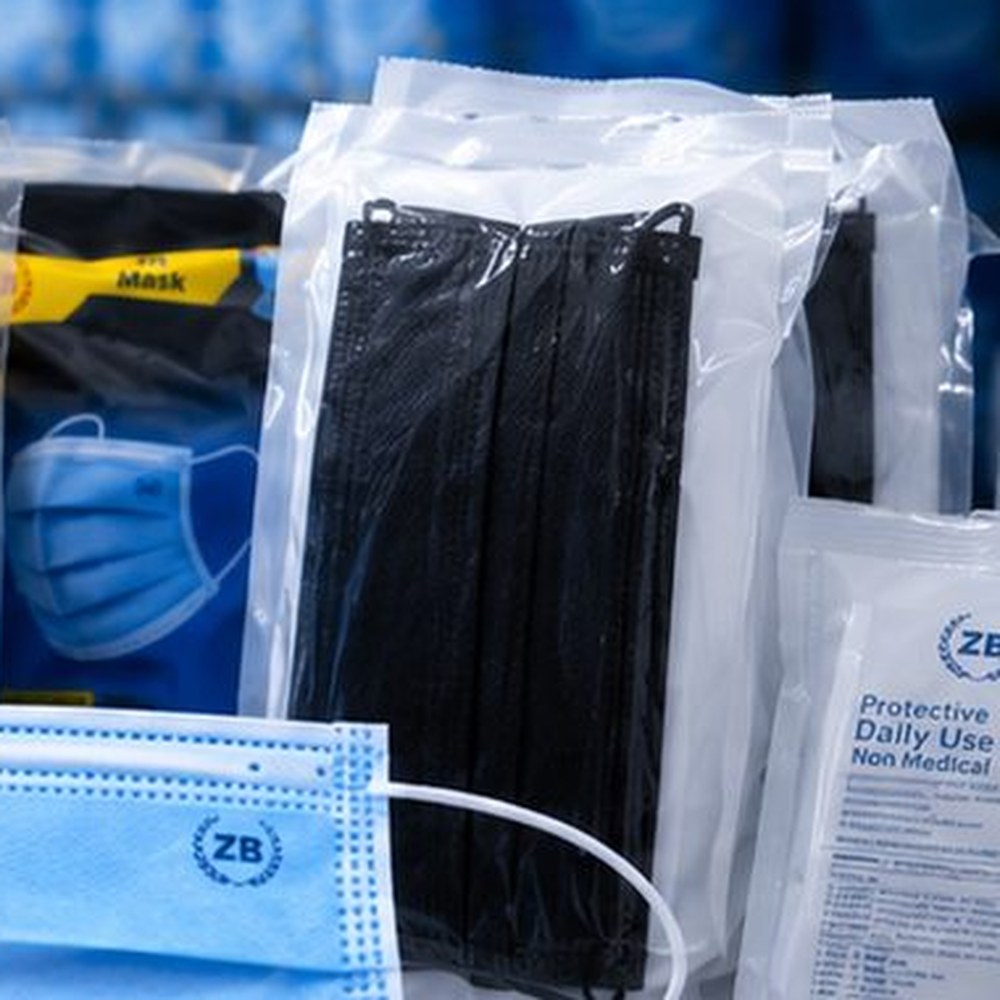 Black ZB face mask wholesale pack