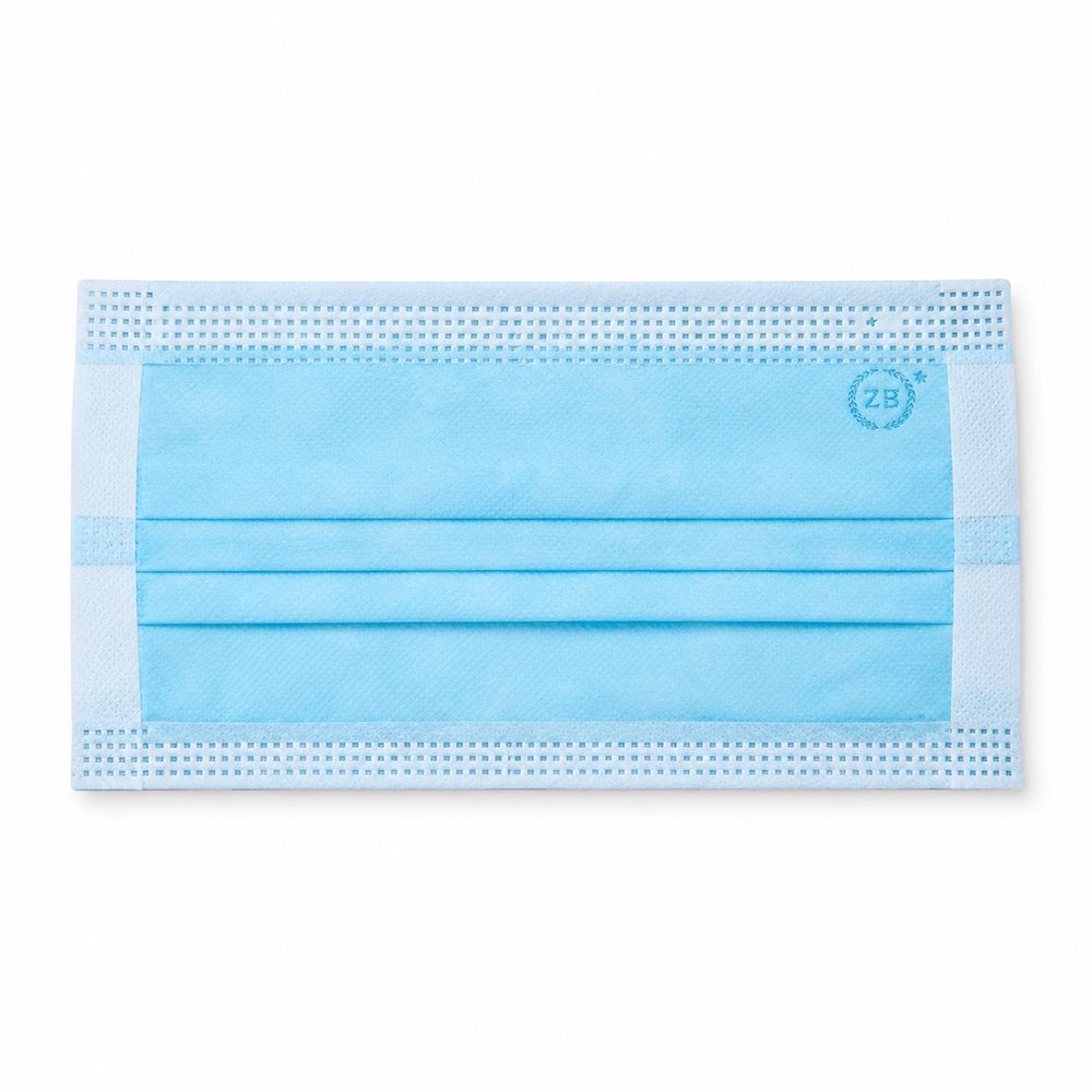 Blue ZB Mask flat lay