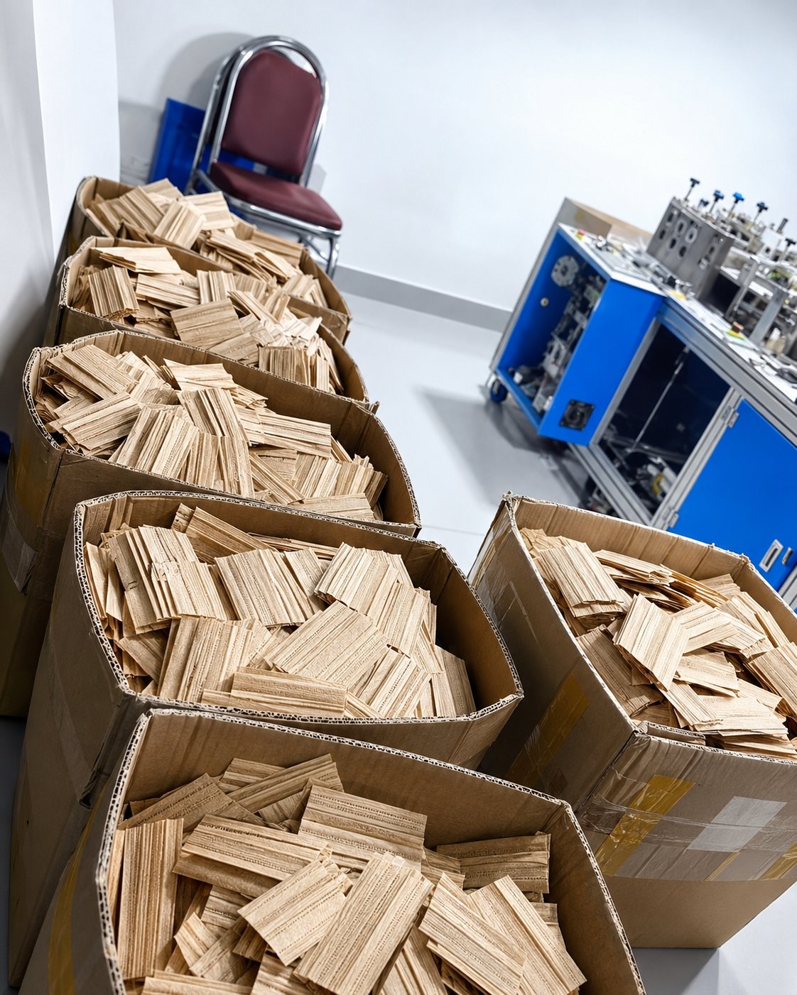 Raw non-woven material processed at the ZB Center facility